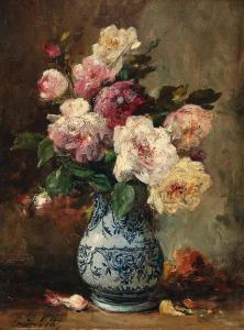 PETIT Eugene 1839-1886,Roses in a Ceramic Jug,Palais Dorotheum AT 2023-12-12