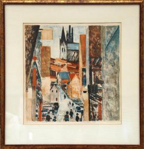 PETIT Jacques 1925-2019,European Street,1965,Ro Gallery US 2023-01-01