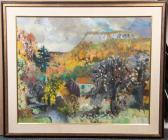 PETIT Jacques 1925-2019,Landscape with Building and Figures,Hindman US 2015-03-25