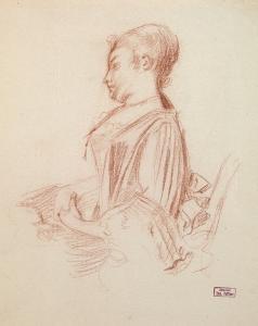 PETIT JEAN Hippolyte 1854-1929,Profile of a Lady with her hands clasped,Sotheby's GB 2007-12-19