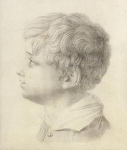 PETIT Louis Marie 1748-1839,Portrait de jeune garçon de profil,Brissoneau FR 2019-07-03