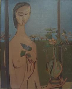 PETITJEAN Armand 1909-2004,Femme aux fleurs,Tajan FR 2008-04-23