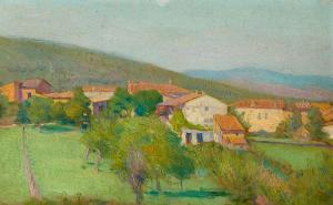PETITJEAN Edmond Marie 1844-1925,Hillside Village,Barridoff Auctions US 2024-04-13