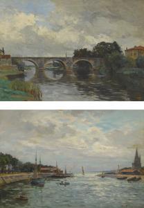 PETITJEAN Edmond Marie 1844-1925,LES TROIS ARCHES ANDPORT EN BRETAGNE,Sotheby's GB 2019-02-01