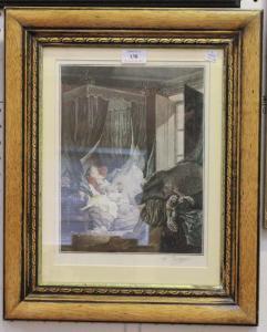Petitjean F,Erotic Bedroom Scene,1919,Tooveys Auction GB 2017-10-04