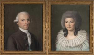 PETITOT Joseph 1771-1844,Portrait de Monsieur Roger et Portrait de Madame R,Dogny Auction 2019-10-01