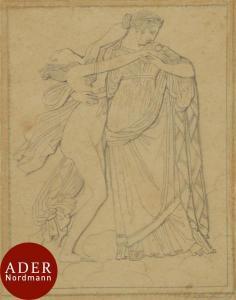 PETITOT Louis Messidor Lebon 1794-1862,Deux femmes à l\’antique,1817,Ader FR 2018-03-23