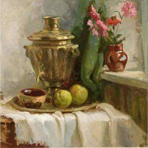 Petr IVANOVICH MAGRO 1918,a still life with samovar,Sotheby's GB 2006-09-06