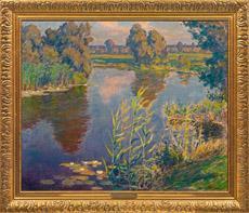 Petras Kalpokas 1880-1945,Sommeridylle am Fluss,Schloss DE 2011-05-14