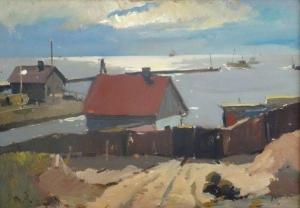 PETRASKEVIC Nikolaj 1909-1976,Houses in the port,Antonija LV 2017-03-27