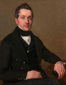 PETRAUD PIERRE MATHURIN 1808-1880,Portrait d'homme,Lucien FR 2022-06-23