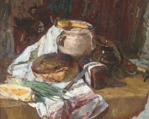 PETRAVICH Nicholai 1900-1900,Bread, a knife, vegetables,Christie's GB 2006-01-11