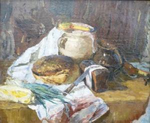 PETRAVICH Nicholai 1900-1900,Still Life of a Loaf of Bread and Jugs,Sworders GB 2011-07-13