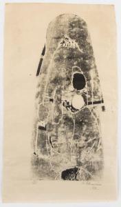 PETRAVICIUS Viktoras 1906-1989,Black and gray abstract,1964,John Moran Auctioneers US 2017-01-24