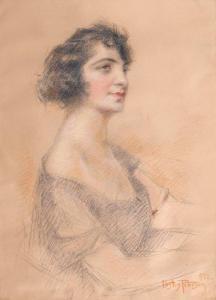 PETRESCU Costin 1872-1954,Elegance,1932,Artmark RO 2023-07-12