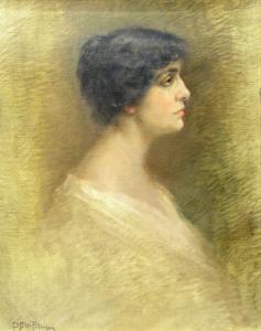 PETRESCU DRAGOE Costin 1879-1937,Woman Profile,Alis Auction RO 2008-03-02