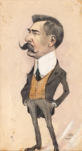 PETRESCU GăINă Nicolae 1871-1931,Portrait of Theodor Aslan,1905,Artmark RO 2018-02-28