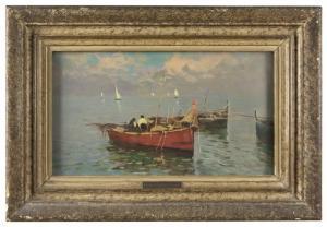 PETRINI LORENZO 1900,Barche di pescatori al largo,Babuino IT 2019-01-22