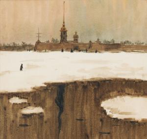 PETROV M 1900-1900,Winterliche Landschaft,1993,Dobiaschofsky CH 2010-11-10