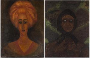 PETROVA TROTSKAYA Ekaterina 1900-1932,Double-Sided Portrait,1931,Shapiro Auctions US 2016-05-21