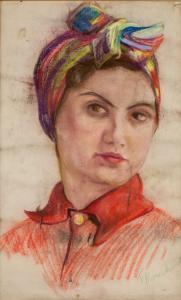 PETROVIC KONCALOVSKIJ Petr 1876-1956,featuring portrait of a woman in a bo,20th century,888auctions 2018-02-15