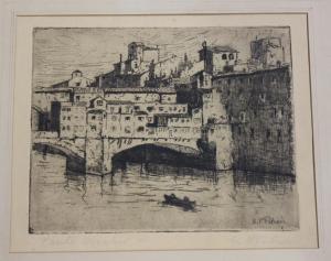 PETROVIC Milan V 1893-1978,'Ponte Vecchio',Tooveys Auction GB 2017-08-09