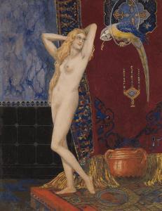 PETROVICH APSIT ALEXANDER 1880-1944,Nude with a Parrot,1938,MacDougall's GB 2015-06-03