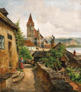 PETROVITS Ladislaus Eugen,Weissenkirchen in the Wachau region,1900,Palais Dorotheum 2024-03-14
