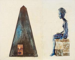 PETTERSON Andre 1950,Figure with Obelisk and Candle,1994,Heffel CA 2024-03-28
