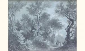 PETTEX Eugène 1800-1900,cavalier dans les bois,Delorme-Collin-Bocage FR 2005-03-17