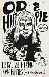 PETTIBON Raymond 1957,O.D a Hippie Legalize Heroin. Ban Hi,1982,Phillips, De Pury & Luxembourg 2012-01-25