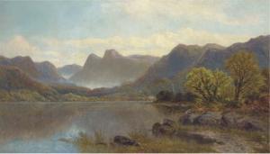 PETTITT Alfred,Sailing boats on a lake in a mountainous landscape,1878,Christie's 2004-09-09