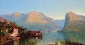 PETTITT George H,The Vesper Hour, Lake Lugano, Italy,Christie's GB 2000-06-08