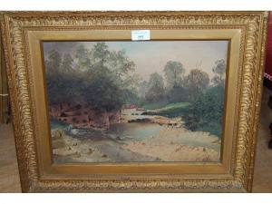PETTITT J.A.Coniston 1800-1900,River scene,Lawrences of Bletchingley GB 2009-07-14