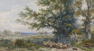 PETTITT Joseph Paul 1812-1882,Driving Sheep,Mellors & Kirk GB 2022-08-09