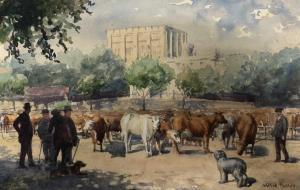 PETTITT Wilfred Stanley 1904-1978,Norwich Cattle Market,20th Century,Keys GB 2022-02-18