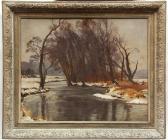 PETTITT Wilfred Stanley 1904-1978,Winter River Landscape,Keys GB 2017-03-23