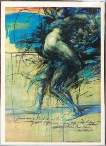 PETZOLD Werner 1940,Hommage Michelangelo Faun + Nymphe,1988,Reiner Dannenberg DE 2017-12-01