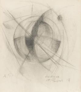 PEVSNER Antoine 1884-1962,Christiania,1917,Swann Galleries US 2021-03-04