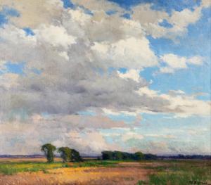 PEYRAUD Frank Charles 1858-1948,Landscape with Clouds,Hindman US 2023-05-19