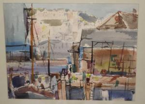 PEYTON Alfred Conway 1875-1936,Fishing Port / Seacoast Town,1900,Ivey-Selkirk Auctioneers 2008-11-15
