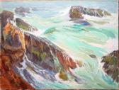 PEYTON Alfred Conway 1875-1936,WAVES ON ROCKS,Du Mouchelles US 2008-06-20