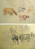 PEYTON Bertha Menzler,A study of cattle grazing; A sketch of cats; A stu,Bonhams 2007-04-15