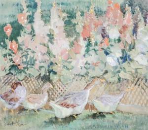 PEYTON Bertha Menzler 1871-1950,Ducks in a Row,Weschler's US 2019-04-02