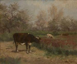 PEZANT Aymar 1846-1916,Cows grazing in a meadow on a summer's day,Rosebery's GB 2022-06-22