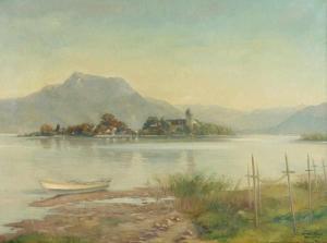 PFAU Konrad 1885-1954,Blick auf den Chiemsee mit Fraueninsel,Von Zengen DE 2017-03-17