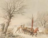 PFEIFFER François Joseph II 1778-1835,Figures pulling a sledge throug,Bellmans Fine Art Auctioneers 2022-10-11