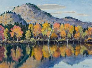 PFEIFFER Gordon Edward 1899-1983,Autumn Reflections, Longcastor Lake,1965,Heffel CA 2022-06-29