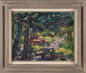 PFEIFFER Harry R 1874-1960,Path through the woods,Eldred's US 2024-04-05