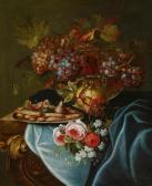 PFEILER Maximilian 1660-1720,Magnificent Still Life with Grapes, Pomegranate, R,Van Ham 2020-05-28